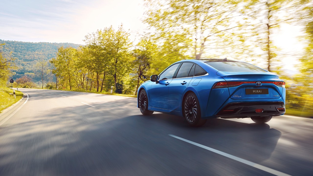 Back view of  Toyota Mirai